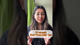 15 Seconds Personality Test | Know Who You REALLY Are | Shorts | Quick Personality Test Quiz