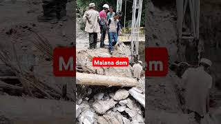 Malana dem total loss #mountains #himachaliculture #travel #travel #landslide #viralvideo