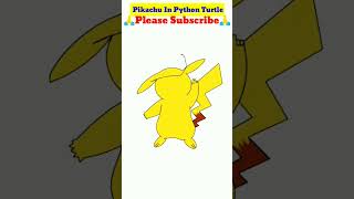 Draw Pikachu In Python Turtle With Code|How to draw pikachu using python turtle|#shorts #pikachu