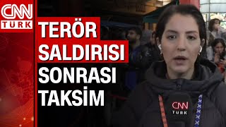 Terör saldırısı sonrası Taksim! İstiklal Caddesi'nde vefat edenler için karanfiller bırakıldı