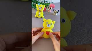 DIY cute sponge bear 🐻/easy to make it at home/unique ideas #viral #ytshorts #trending 🤩😻👌✨