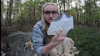 Flintknapping a Georgetown Chert Nodule into a Hand-Axe with only a hammer stone