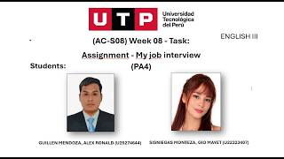 🔴 (AC-S08) Week 08 - Task: Assignment - My job interview (PA4)