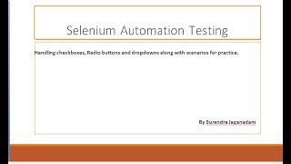 WebDriver :: Handle Checkboxes , Radio buttons & Dropdown