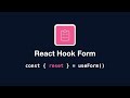 React Hook Form - useForm: reset