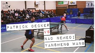 Patrick Decker vs. Nad Nemedi \u0026 Y. Wang (TTS Borsum X SV Siek | 3. Bundesliga Tischtennis 2018)