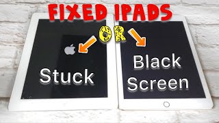 ALL iPADS: HOW TO  FIX BLACK SCREEN / STUCK APPLE LOGO / BOOT LOOP / WON'T RESTART