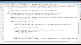 ⚡ Infinite Scrolling in Selenium Using JavaScriptExecutor (Java + Warp.dev)