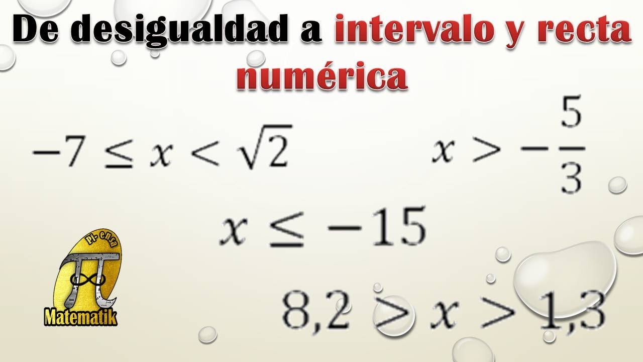 Ejercicios | Pasar De Desigualdad A Notación De Intervalo Y Recta ...