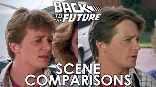 Back to the Future (1985) and Back to the Future Part II (1989)- scene comparisons