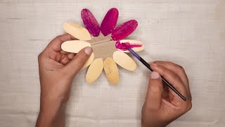 DIY Chat Stick Wall Hanging । Ice cream stick home decoration । Best use of wooden spoon / Popsicles