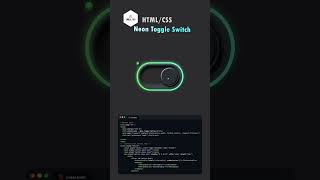 Neon Toggle Switch using HTML CSS #webdevelopment #css