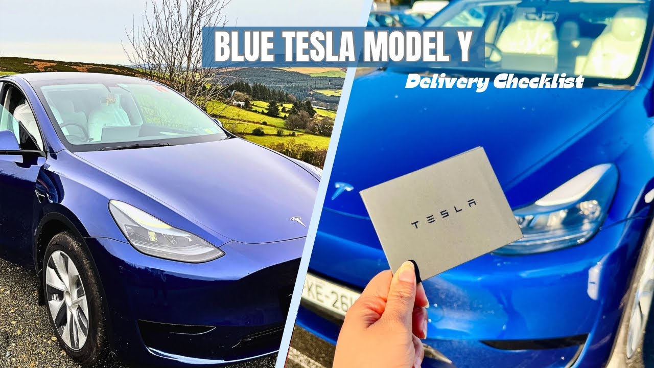 Blue Tesla Model Y 2024 Delivery Checklist | Ultimate Tesla Delivery ...