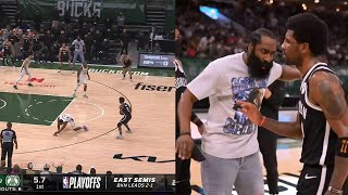 Kyrie Irving almost ended Thanasis' career with that crossover 😮 Nets vs Bucks Game 4