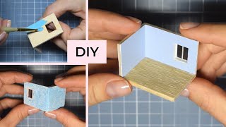 DIY How to Make a Simple Miniature Roombox 1:144 || Tiny house