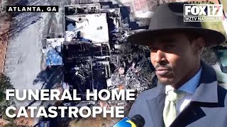 Funeral home caught fire and staff risked their lived to rescue customers bodies