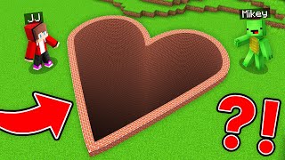 JJ and Mikey FOUND a New HEART PIT in Minecraft Maizen!