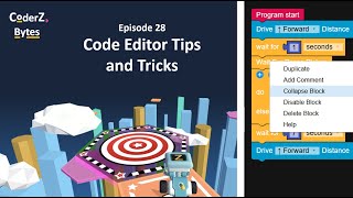 CoderZ Bytes EP28 - Code Editor Tips and Tricks
