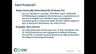 Recorded Webinar: Liens and Security Interests in Farm Products