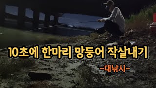 10초에 한마리 넣으면 잡힌다 재미있는 망둥어낚시[작살jaksal]