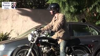 2011 Keanu Reeves takes his motorcycle for a spin / Out and About