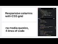 CSS Grid tutorial: responsive column layout