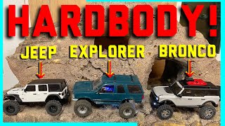 Hardbody Shootout Scx24 \u0026 Kyosho Mini-z !  //Battle of the mini crawlers//