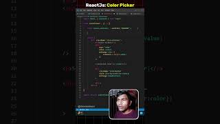 Color Picker in ReactJs!! 🔥#react #coding