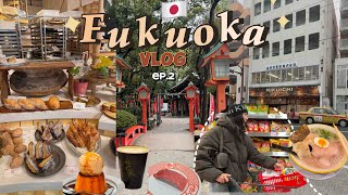 Fukuoka vlog ep.2🇯🇵/福岡是獨旅的好首選/不用排隊也好吃的拉麵/博多車站必吃美食🍣/超市打折的快樂🎊｜Chloe C