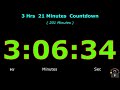 timer countdown 201 minutes reverse time 3 hrs 21 minutes digital clock alarm whatsapp status