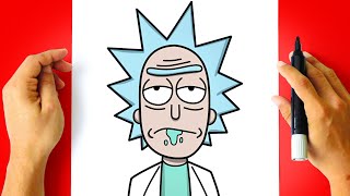 How to DRAW RICK - Rick and Morty