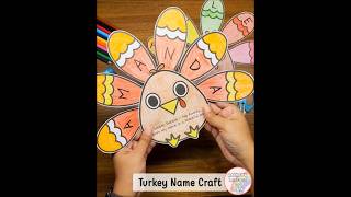 Turkey Name Craft 🦃🤓 #creativeteaching #shorta #thanksgiving #turkey #subscribe