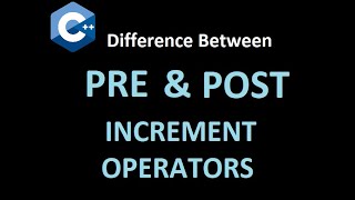 What is Increment Operator? Difference between Post Increment & Pre Increment Operators.