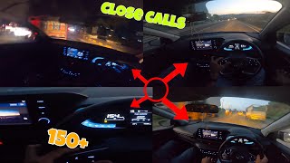 Extreme rash driving on i20😱!! Glanza vs i20 vs scorpio!! Close calls on high speed😲