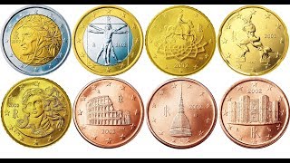 2 Euro 1 5 10 20 50 Cent Italy 2002