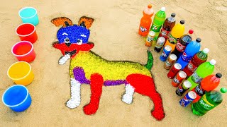 How to make Rainbow Dog with Orbeez, Experiment Coca Cola, Sprite, Fanta, Pepsi, Mirinda and Mentos