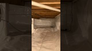 How to encapsulate a Crawlspace. Before and After #vaporbarrier #crawlspacerepair #construction