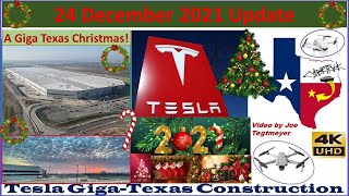 Tesla Gigafactory Texas 24 December 2021 Cyber Truck & Model Y Factory Construction Update (08:00AM)