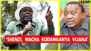 Uhuru Kenyatta lectured badly by Atwoli in front of Ruto today at Mumias Sugar Kakamega