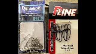 Fishing Lock Snap Strength Test - Danielson vs Pline Lock Snaps. Who wins?