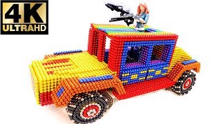 DIY - How To Make Hummer Humvee H1 From Magnetic Balls - Satisfaction 100% - BuPi Show 4K [P #12]