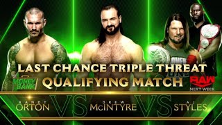 Drew McIntyre vs. Randy Orton vs. AJ Styles | Triple Threat Match | Money In The Bank 2021 Qualifier
