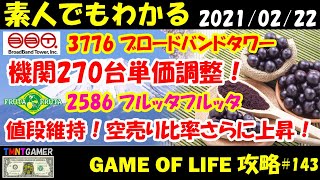 【明日上がる株】3776 ブロードバンドタワー！機関270付近単価調整！2586 フルッタフルッタ空売り比率17%！7014 名村造船所！あやしい!【Money Game】#143