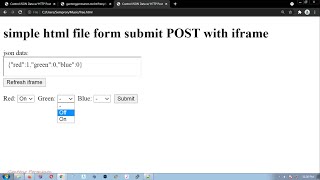 Simple IOT Controller Client Server HTTP Request POST with PHP JSON & HTML File Iframe Form Submit