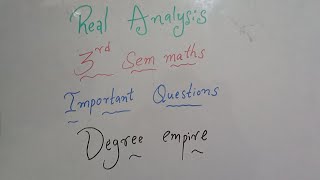 REAL ANALYSIS 3 semmaths unit wise important questions #real analysis