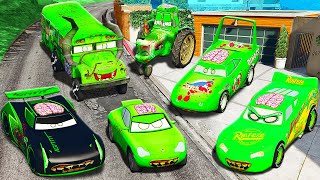 STOLE ALL SECRET ZOMBIE LIGHTNING MCQUEEN CARS IN GTA 5!