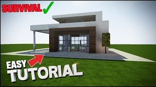 Minecraft House Tutorial: Simple Easy Modern House - Best House Tutorial