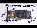 Dual M.2 Adapter - NVMe and SATA on one card. Speed and Flexibility