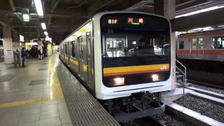 JR南武線205系と209系（快速運行の運転席含む）／立川＠SONY WX10