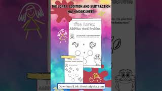 The Lorax Addition and Subtraction Math worksheet